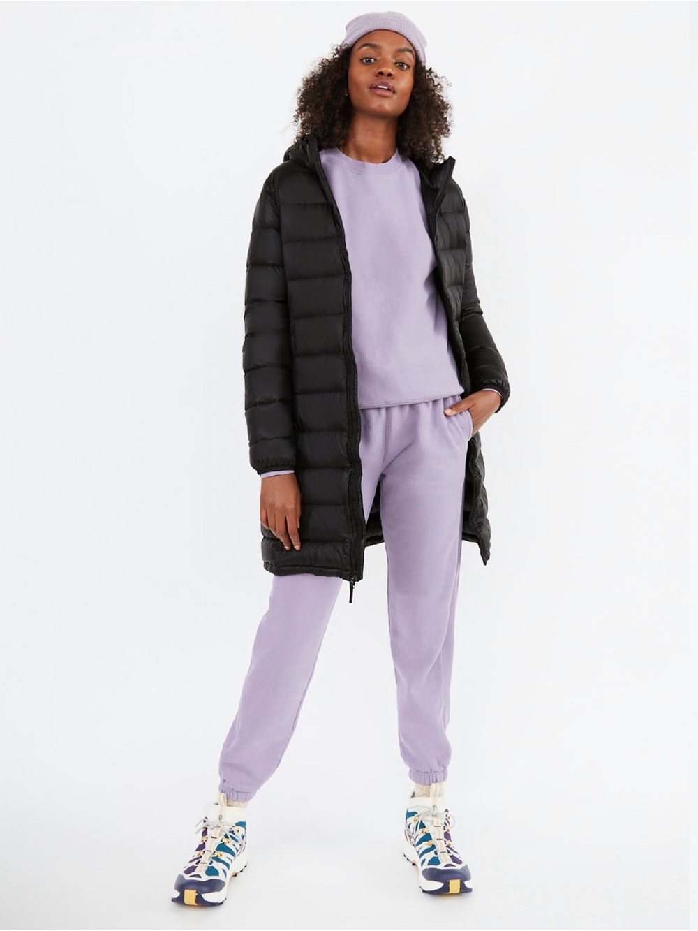 TNA Artizia The Little Puff Long puffer coat goose down hooded Sz XS
